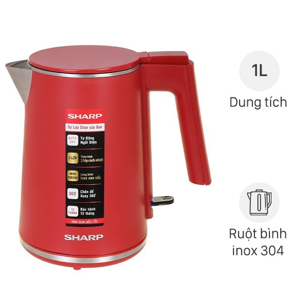 Bình đun siêu tốc Sharp EKJ-10DVPS 1L