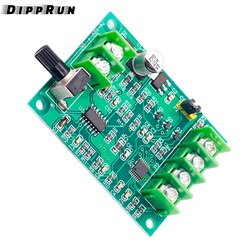 DIPPRUN DC 7V-12V Brushless DC Motor Driver Controller Board With Reverse Voltage Over Current Protection For Hard Drive Motor 3/4 Wire