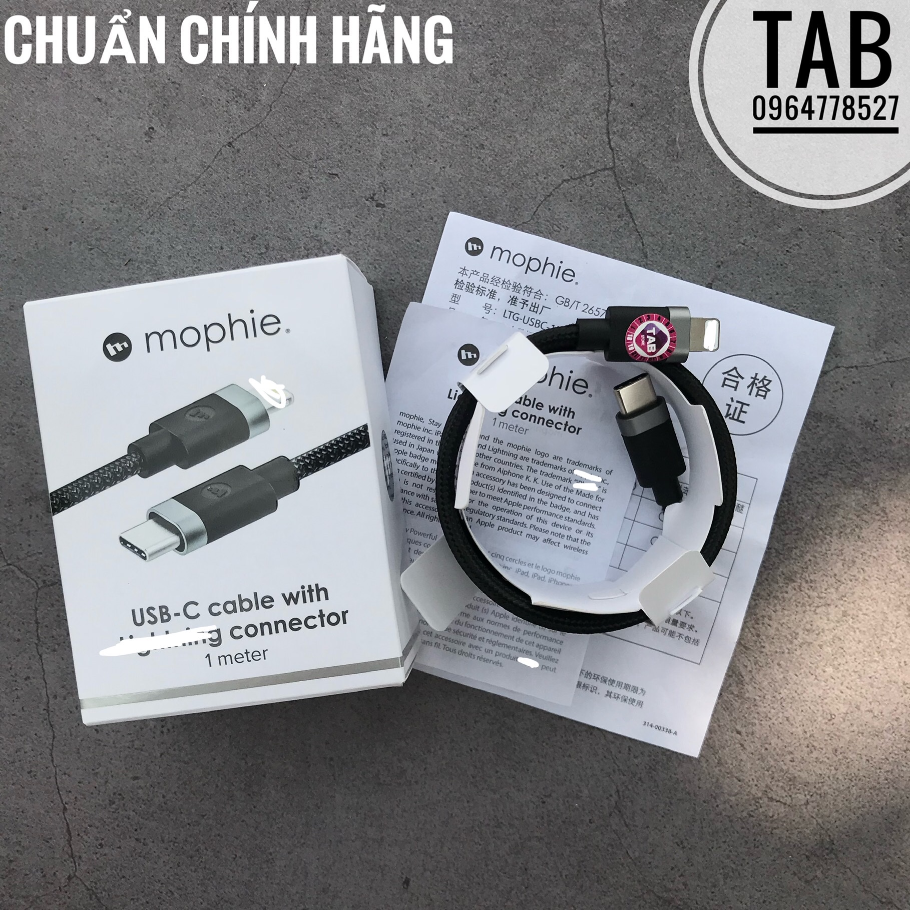 Cáp Mophie TypeC To Lightning 1m -
