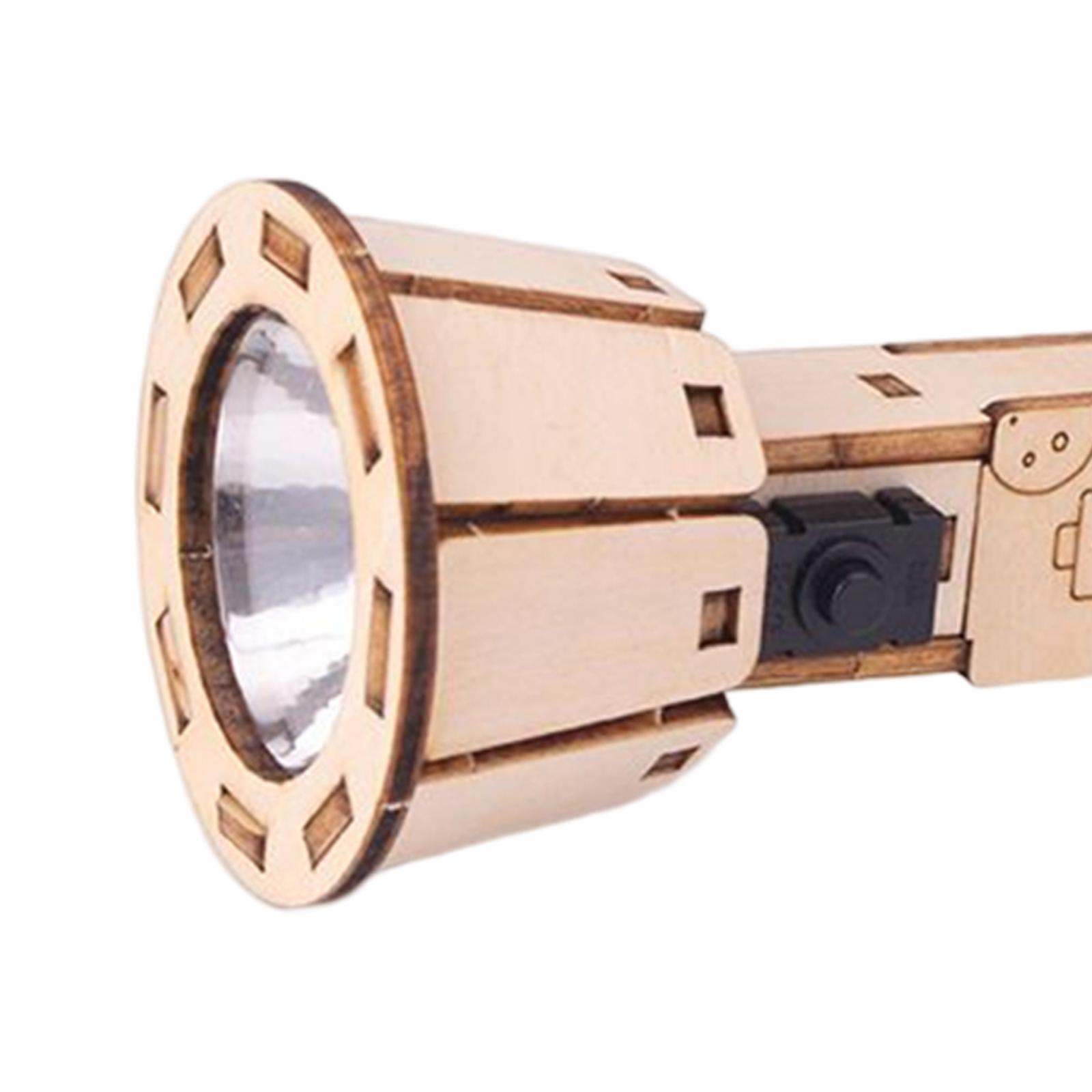 Gemvan DIY Flashlight Assembling Puzzle Exquisite Display Toy STEM Toys for Children