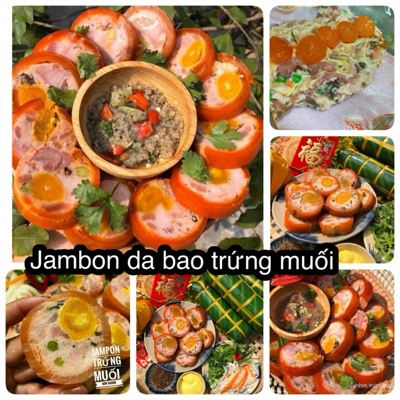 JAMBON TRỨNG MUỐI ( chả da cam ) đòn 500g (giao tphcm)