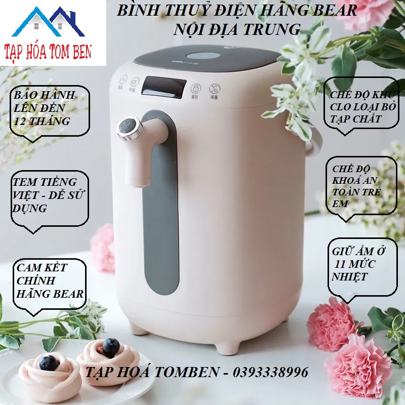 [ HÀNG SẴN ] BÌNH THUỶ ĐIỆN BEAR BÌNH GIỮ NHIỆT BEAR [ TẠP HOÁ TOMBEN] [ CHÍNH HÃNG BEAR ]