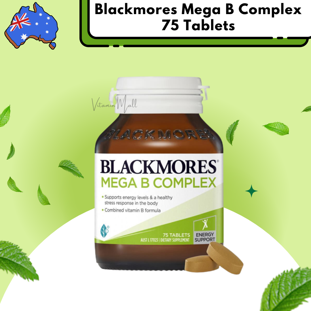 Blackmores Mega B complex 75 เม็ด vitamin B blackmore Energy support วิ