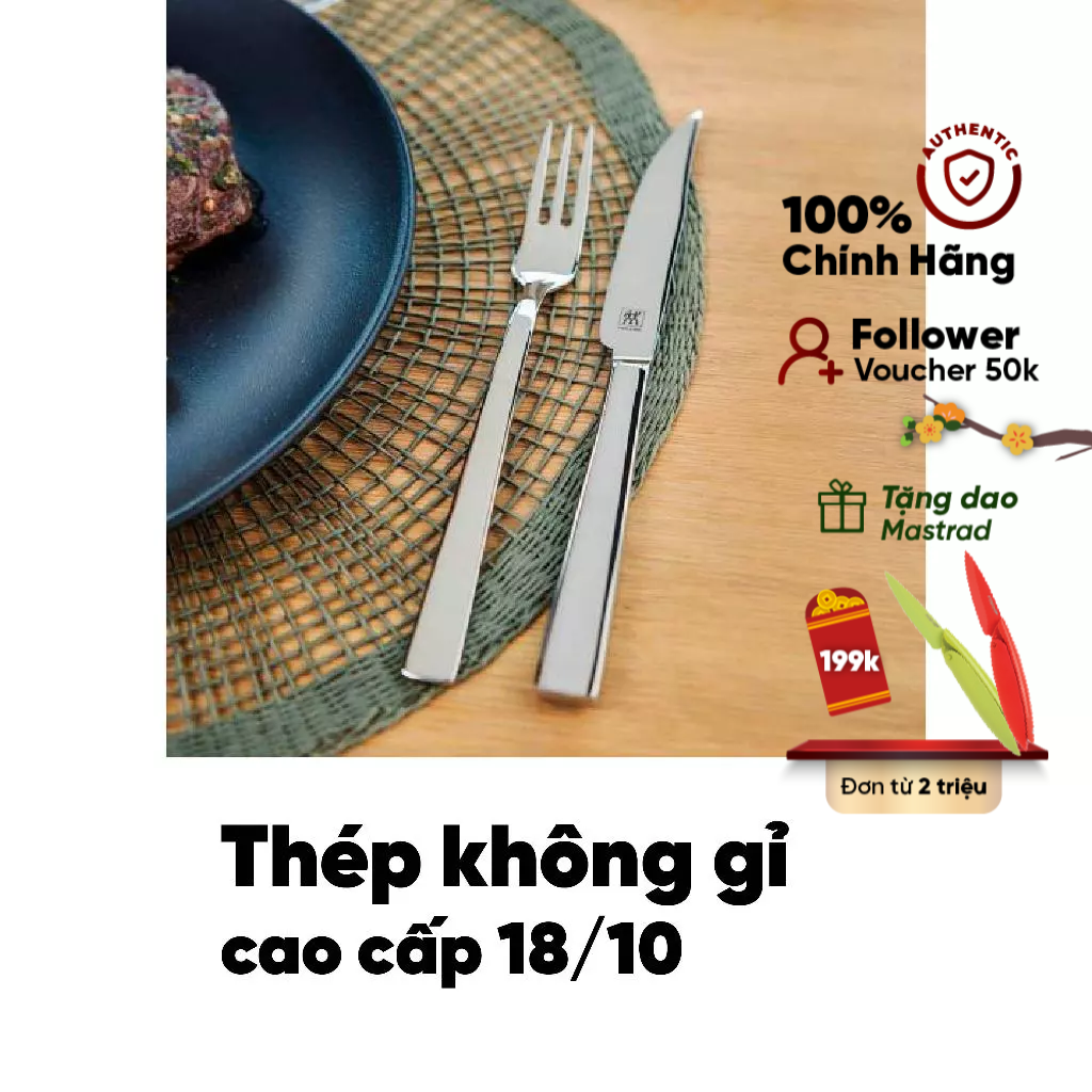 Bộ Dao Nĩa Bít Tết ZWILLING Dinner - 2 Món