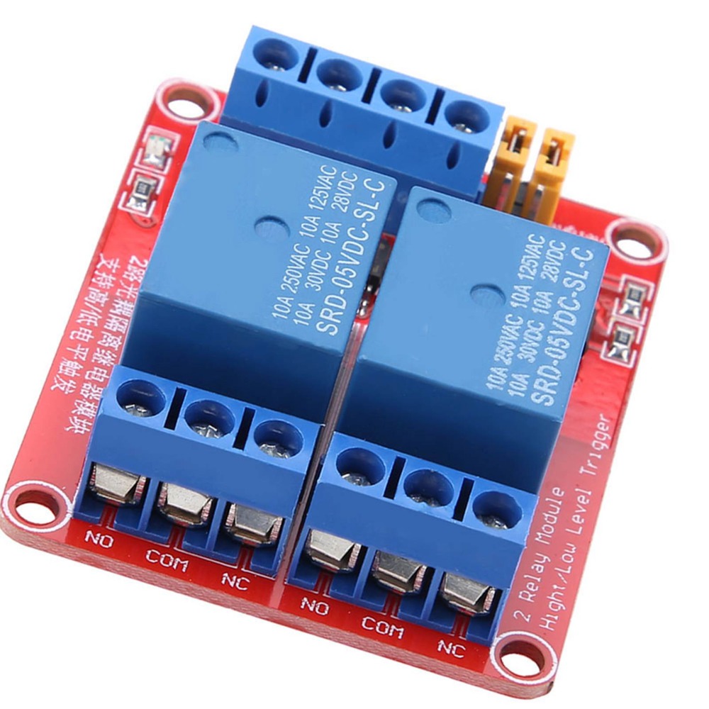 Durable 2 Channel 2 Channel Relay Module 5V/12V/24V High and Low Level Trigger High and Low Level Trigger Relay Module Arduino Projects. 