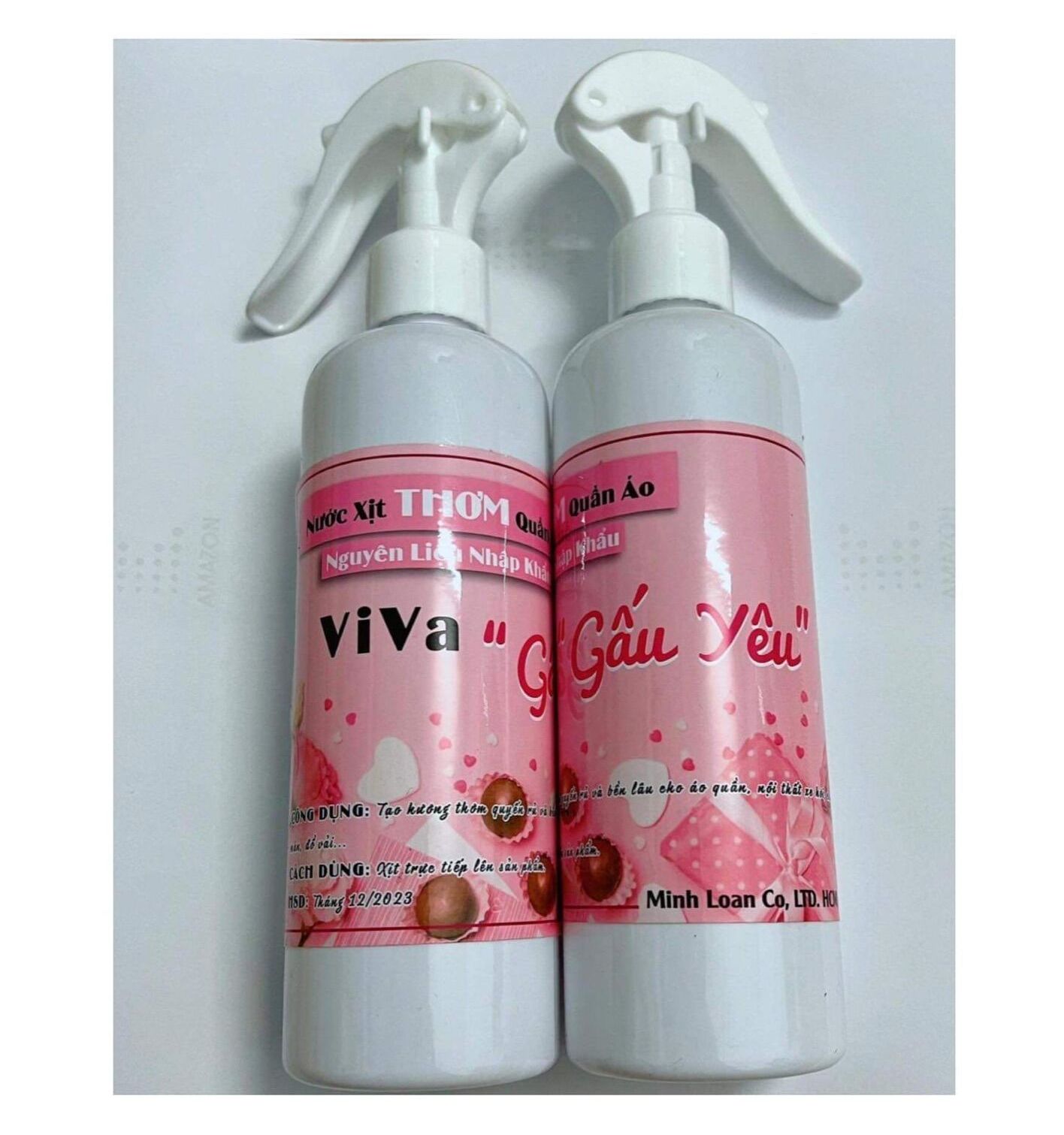 Nước xịt thơm quần áo viva gấu yêu