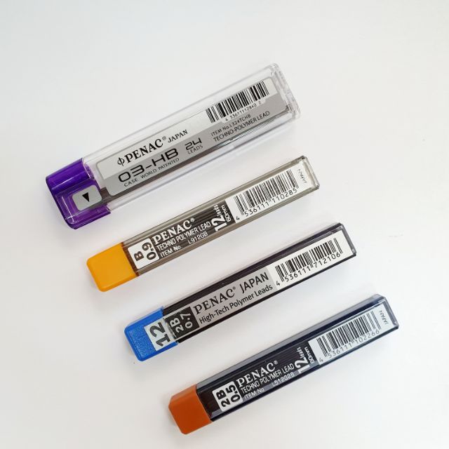 [Chính hãng] Ruột Ngòi chì bấm PENTEL AIN STEIN 2B /PENAC (0.3/0.5/0.7/0.9mm)
