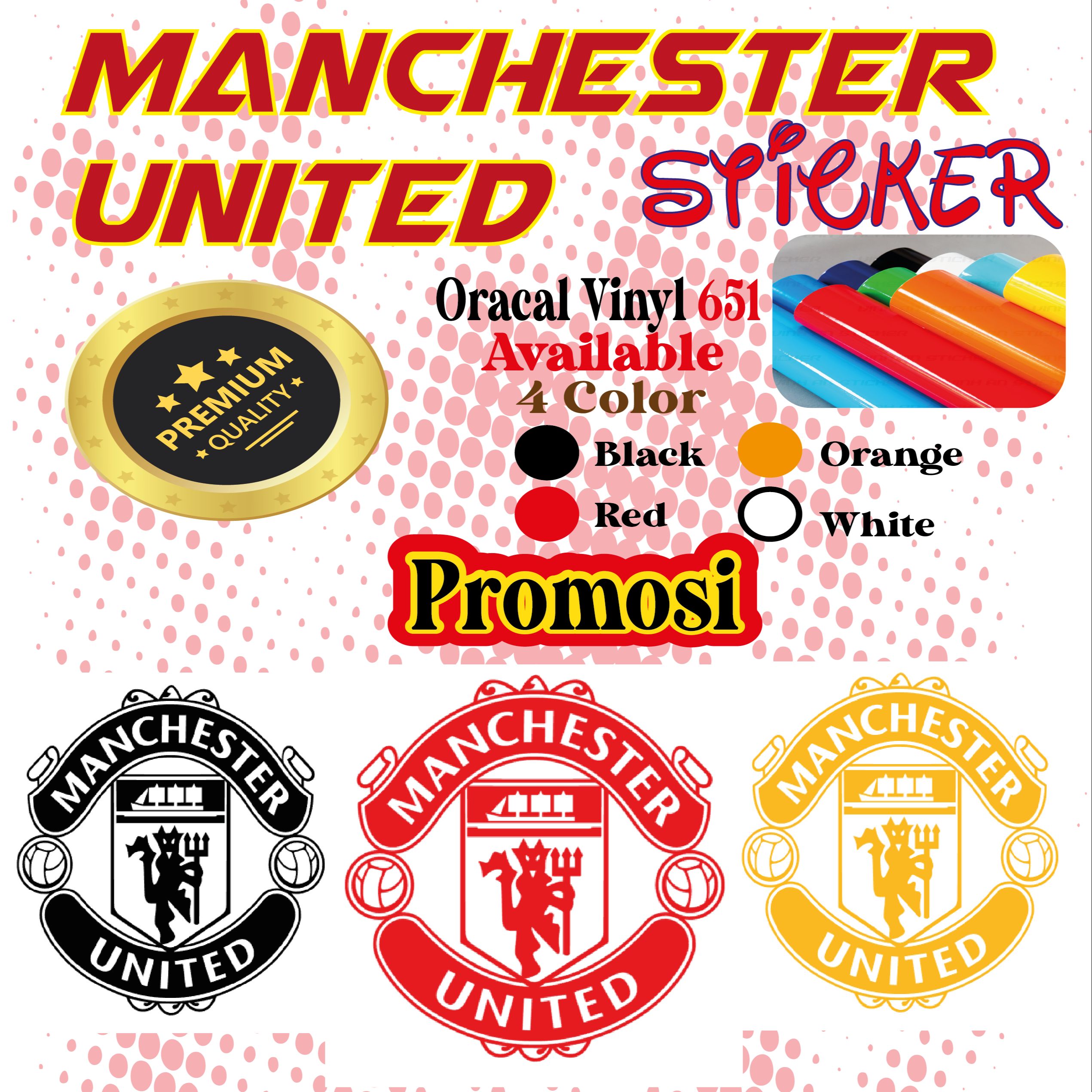 *Ready Stock*Manchester United Sticker/Oracle 651/ Car,Lorry,Motor