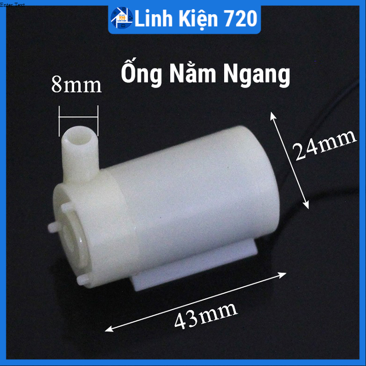 Máy bơm chìm mini 1.5V – 6VDC ống nằm ngang/thẳng cho bể cá, thủy canh