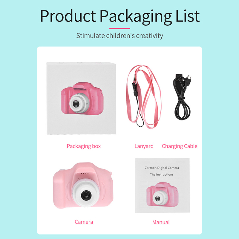 Mini Children Camera X2 Digital Vintage Camera Educational Toys Kids Projection Video Camera Outdoor Photography Toy Gifts. 