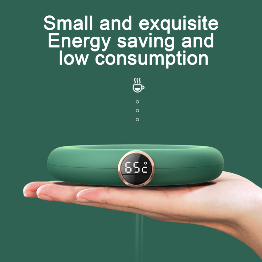 Bộ hâm nóng cốc USB Mini Xách Tay cốc cà phê Sưởi Ấm Coaster Thông Minh Màn hình hiển thị kỹ thuật số Tĩnh Nhiệt Điều Chỉnh Thời Gian Nóng Cho Trà Sữa