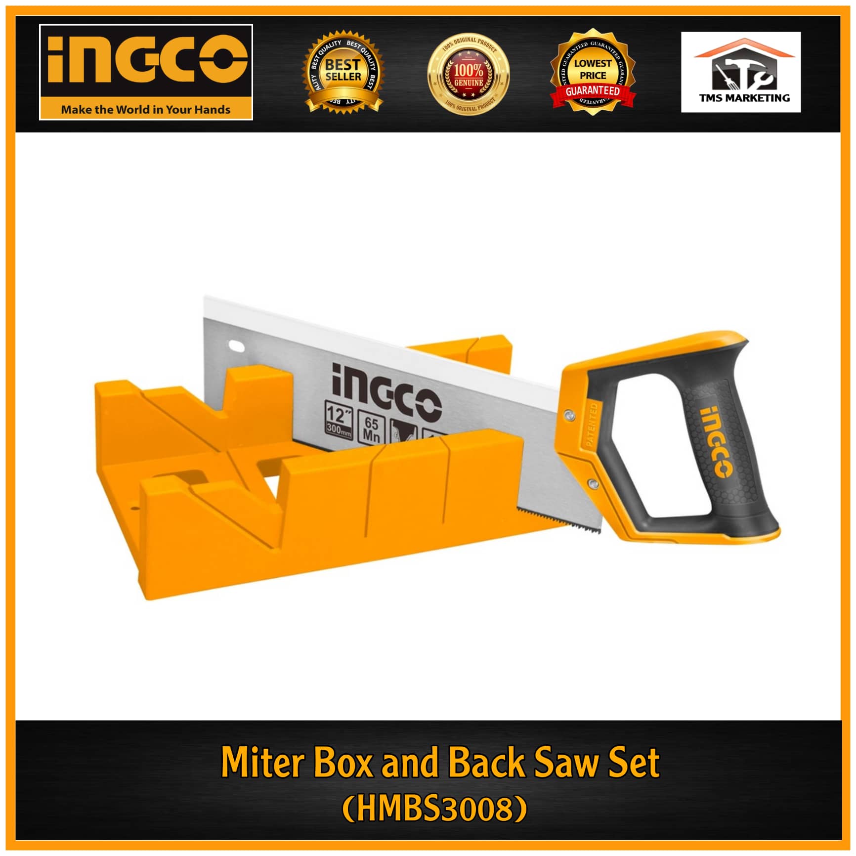 Ingco Miter Box and Back Saw Set HMBS3008 Lazada PH