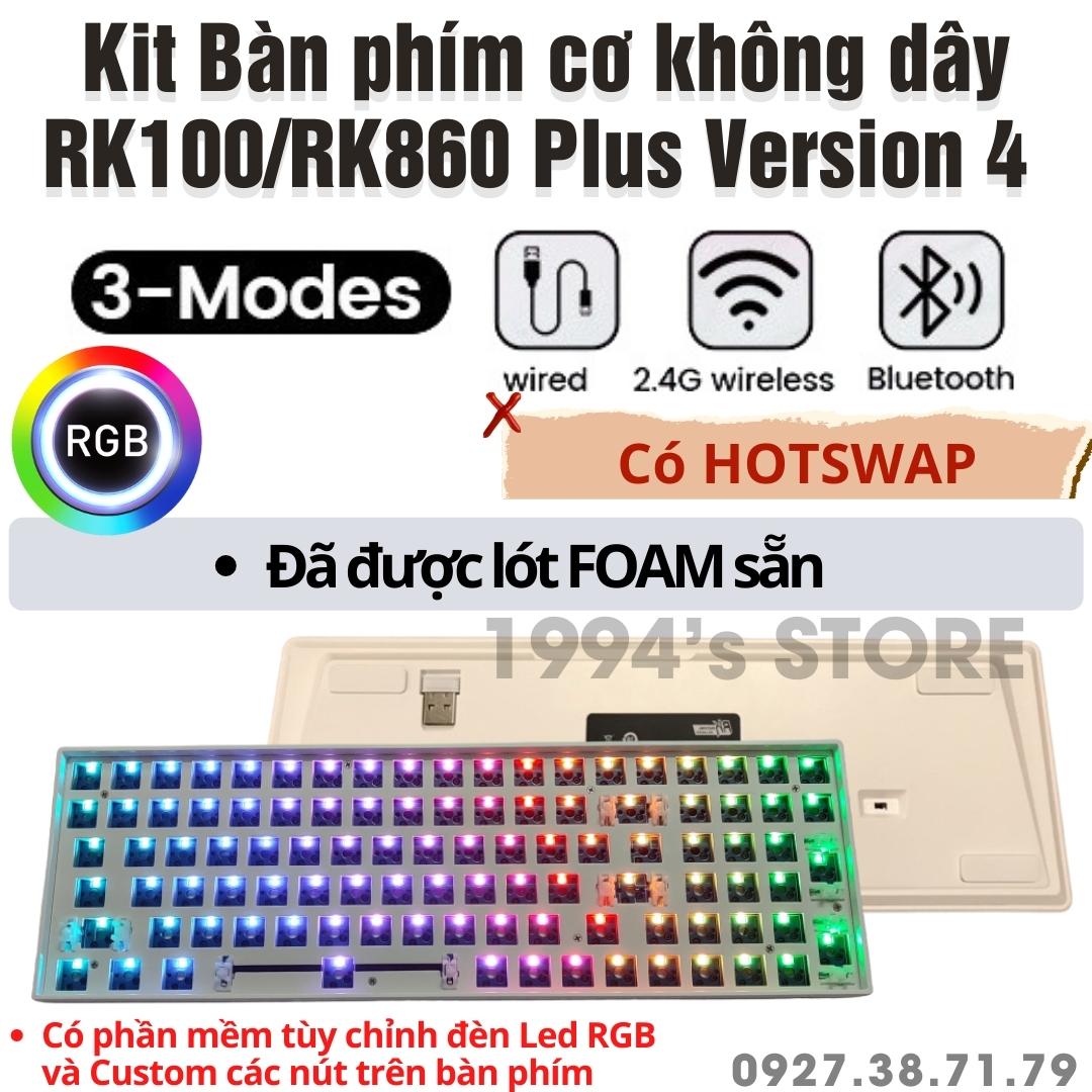 KIT Bàn phím cơ RK100 RK860 Led RGB