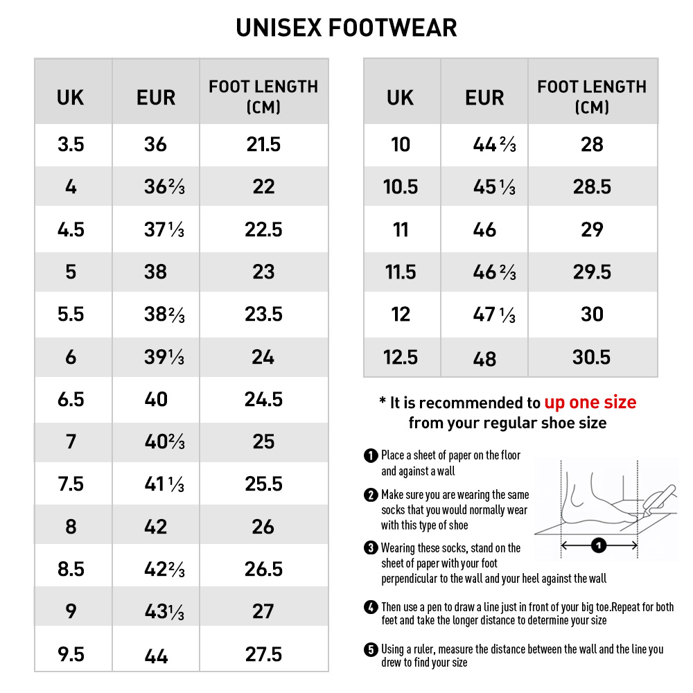 Size Chart Tabla De Tallas Salomon Zapatillas Guia De Tallas
