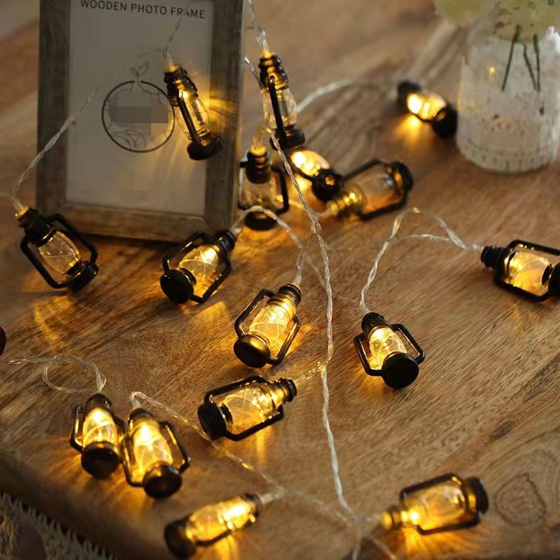 10LED Kerosene Bottle Light String LED Fairy Garland Lantern String Battery Powered Lights Outdoor Home Indoor Decoration