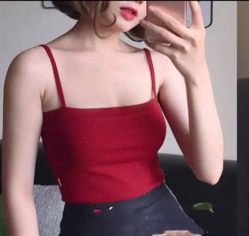 Áo 2 dây croptop, áo hai dây sợi bún