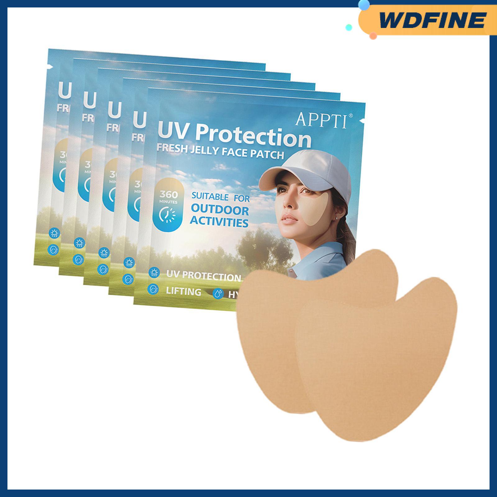 WDFINE 5 Pairs Golf Outdoor Patch Outdoor Breathable Hiking Soothing Facial Patches