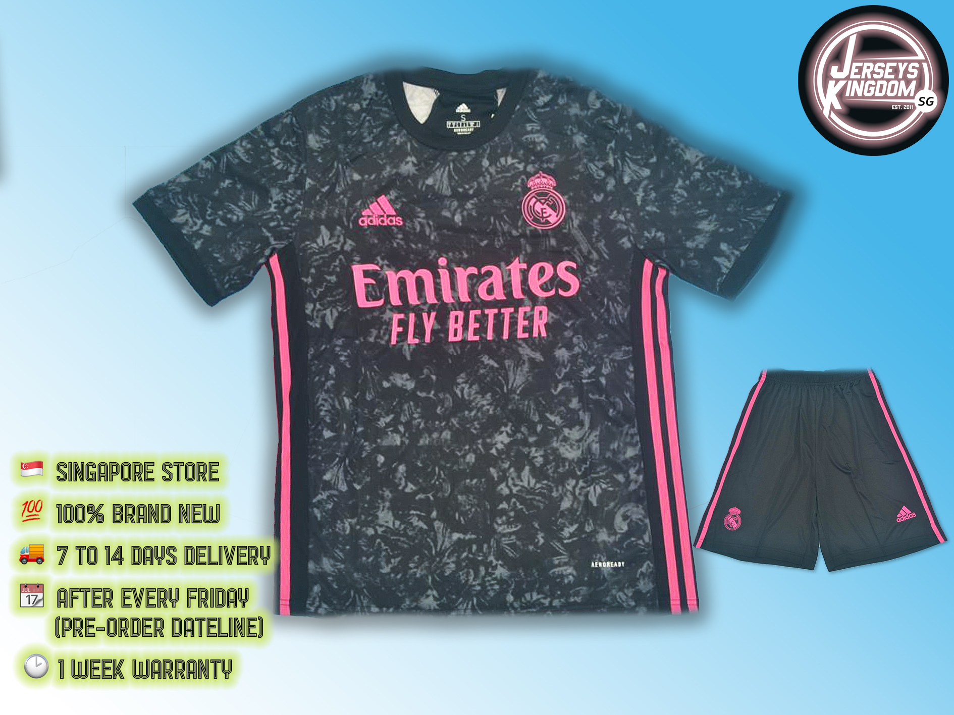 Real Madrid Black Third Away Kit Euro S Xxxl 2020 2021 Lazada Singapore