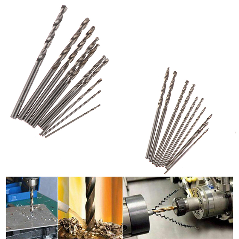LVDUN 10Pcs/Box Mini Drill HSS Bit 0.8mm-3.0mm Straight Shank PCB Twist Drill Bits Set