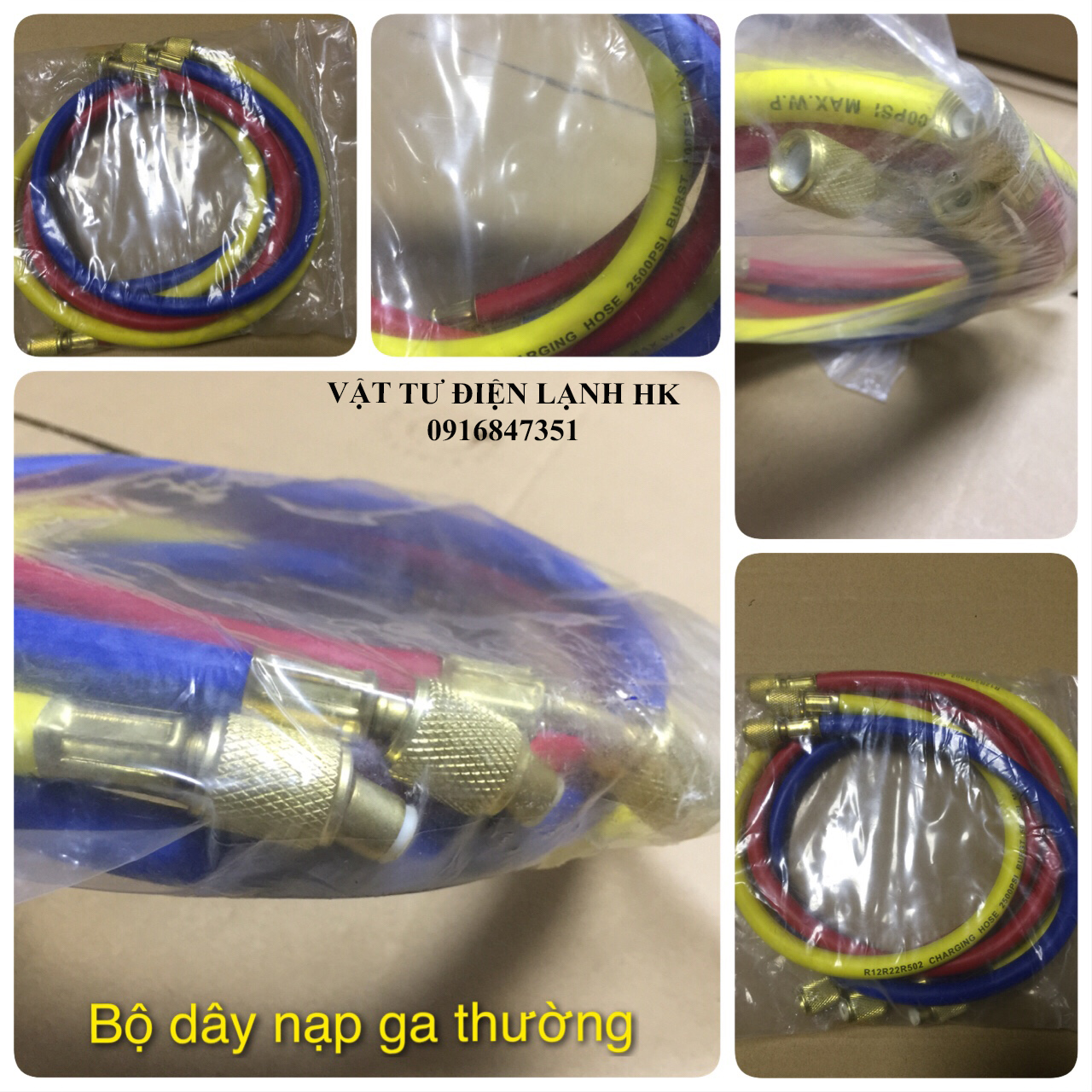 Bộ 3 dây nạp gas hongsen hs-336 cho gas r22 và r410a - dây nạp gas lạnh hs-336 ryb 410