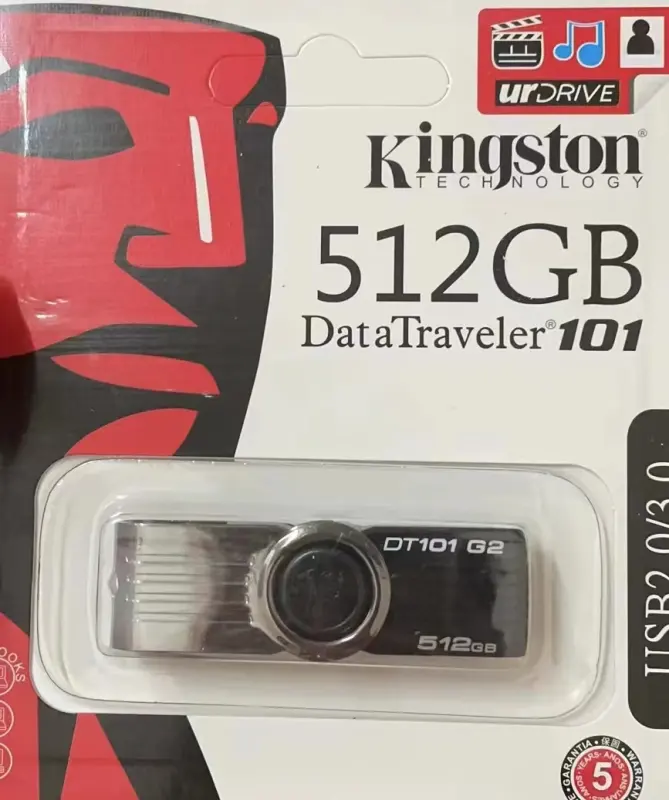 ภาพสินค้าแฟลชไดร์ฟ usb Flash Drive Kingston USB Flash drive 2GB/4GB/8GB/16GB/64GB/128GB/512GB รุ่น DT101 จากร้าน NicoNicoNi บน Lazada ภาพที่ 13