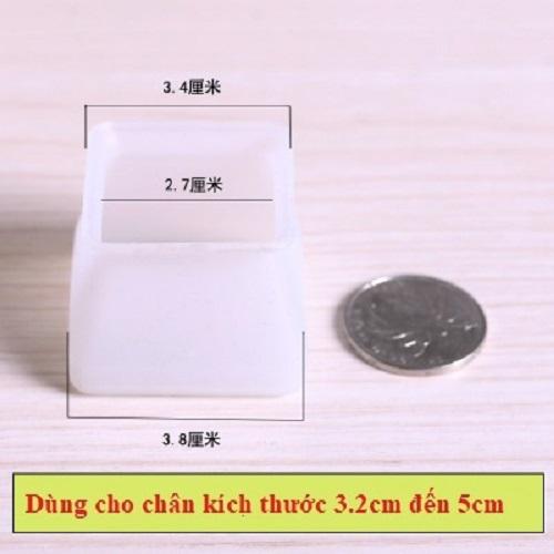 [SET 4] Miếng silicon bọc chân bàn ghế hình vuông dày