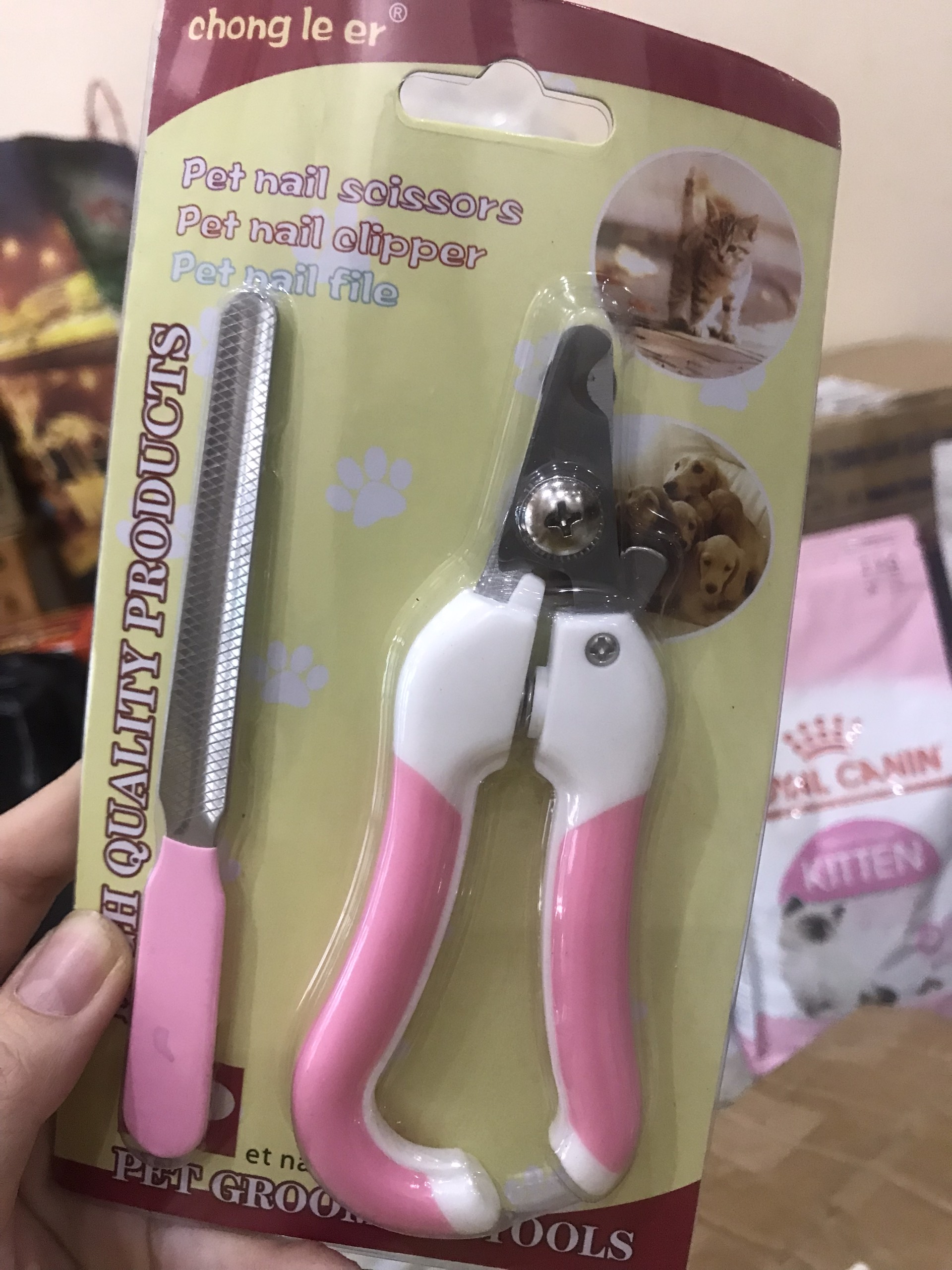 Kìm bấm móng kèm dũa cho chó mèo