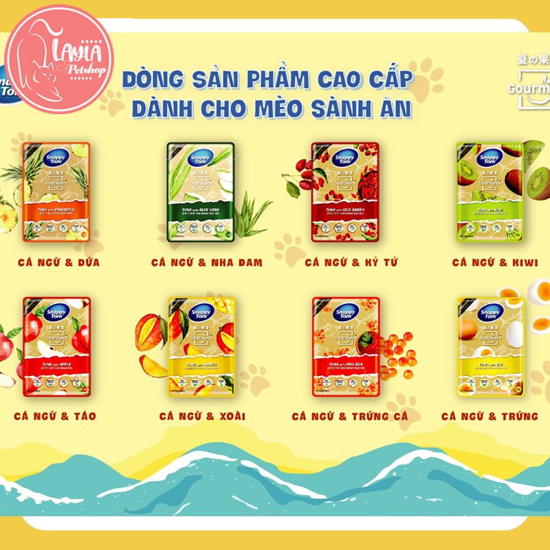 Pate Snappy Tom Trái Cây Cho Mèo