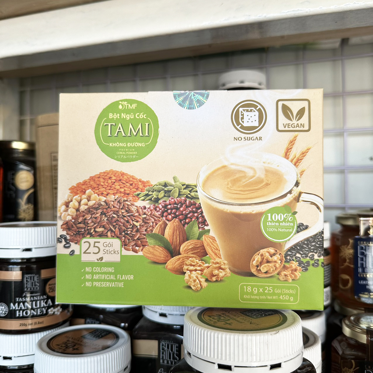 Bột ngũ cốc TAMI không đường hộp 450g - [Công ty Tâm Minh]