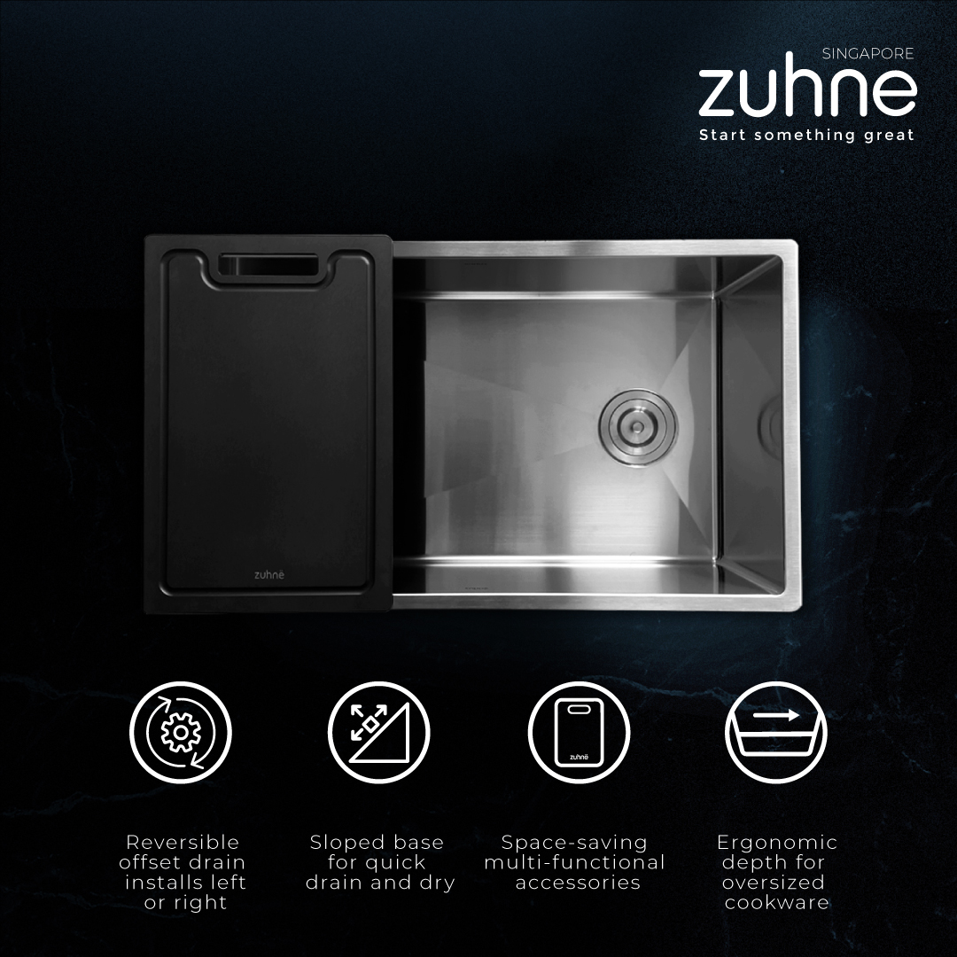 Neste 70cm Workstation Kitchen Sink with Accessories – Zuhne