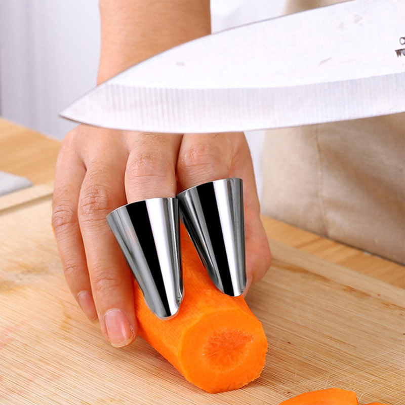 【Tinmou】🌟🌟【Hot Sale】🎈 5Pcs Stainless Steel Finger Protector Fruit Beans Garlic Peeler Kitchen Tools