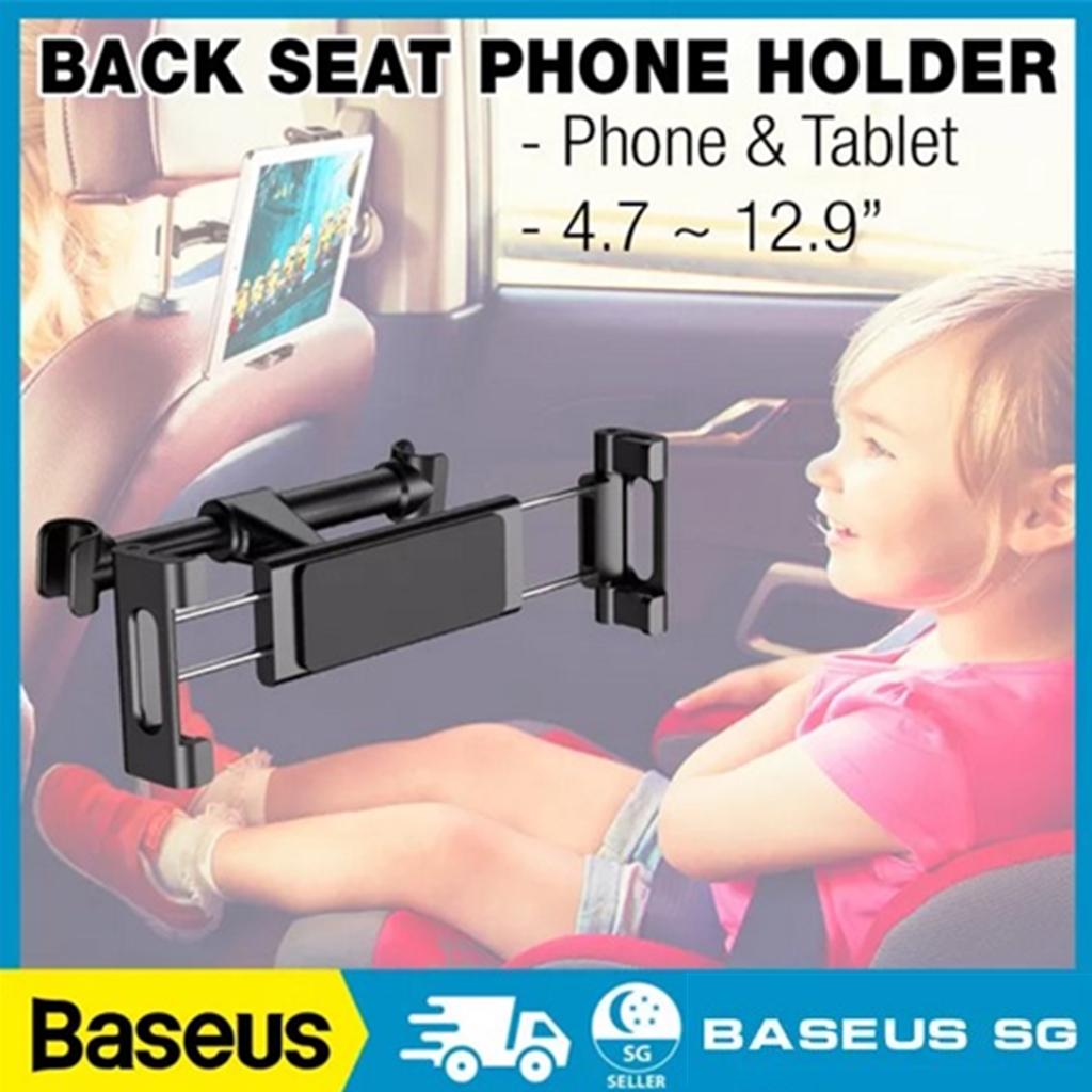 Baseus Backseat Bracket Car Backseat Mobile Tablet iPad Universal Holder Multi Angle Adjustment 4.7Inch To 12.9Inch 360 Degree Rotation Car Mount Holder