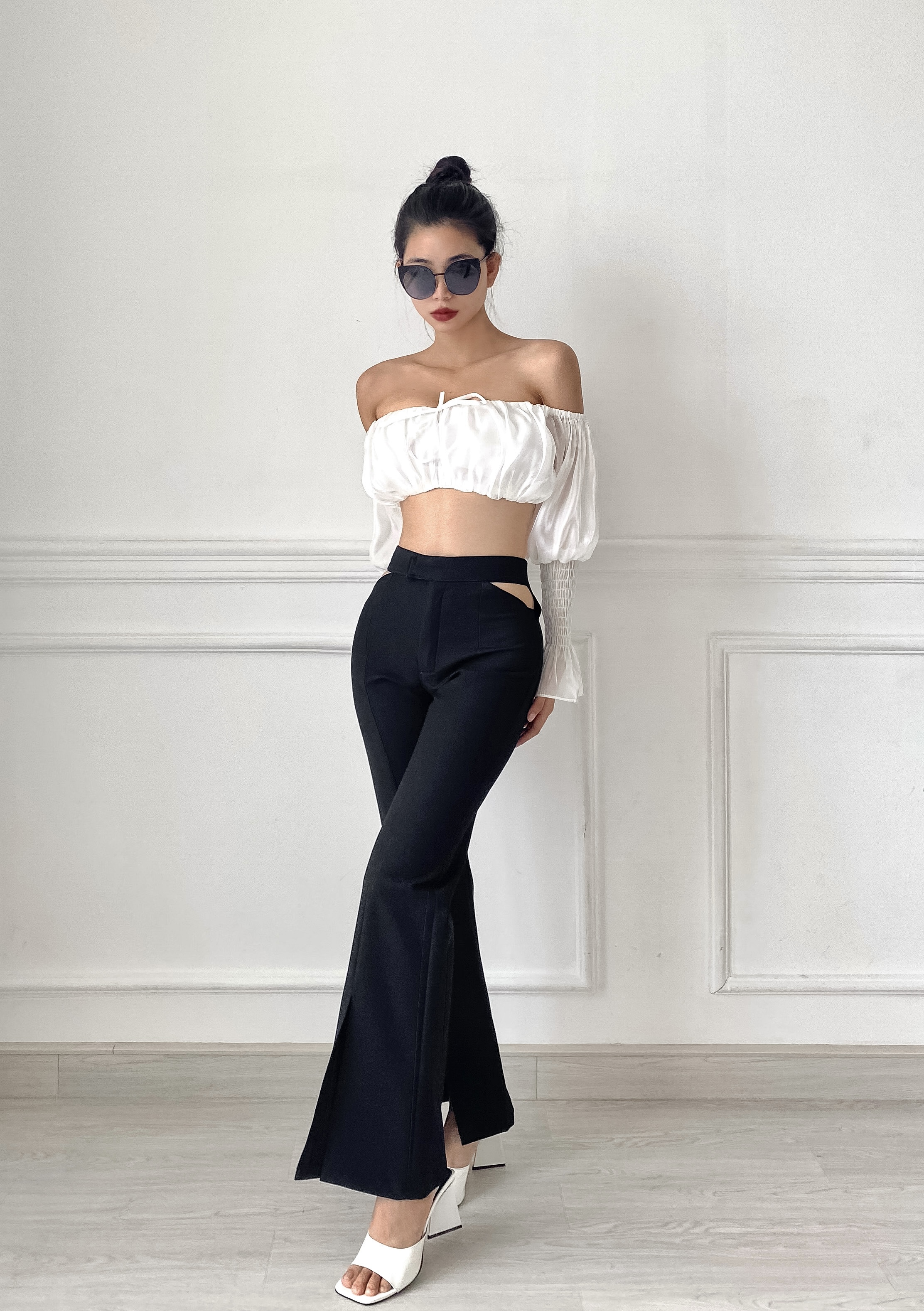 áo trễ vai nữ tay phồng