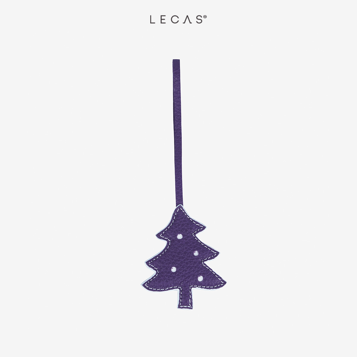 Phụ Kiện Da Bò Thật LECAS Charm Cây Thông