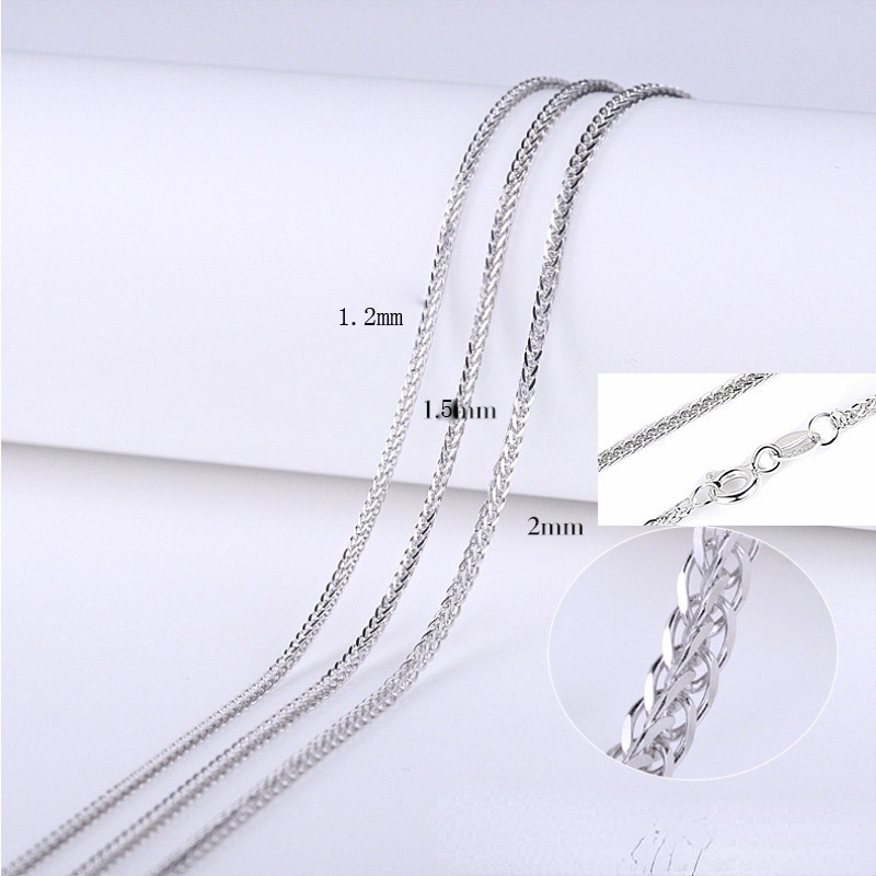 thumbnail image 2 of 1.2mm 925 Sterling Silver Foxtail Chain Necklace – 14-26 Inch Unisex Elastic Button Clasp 2 of 4