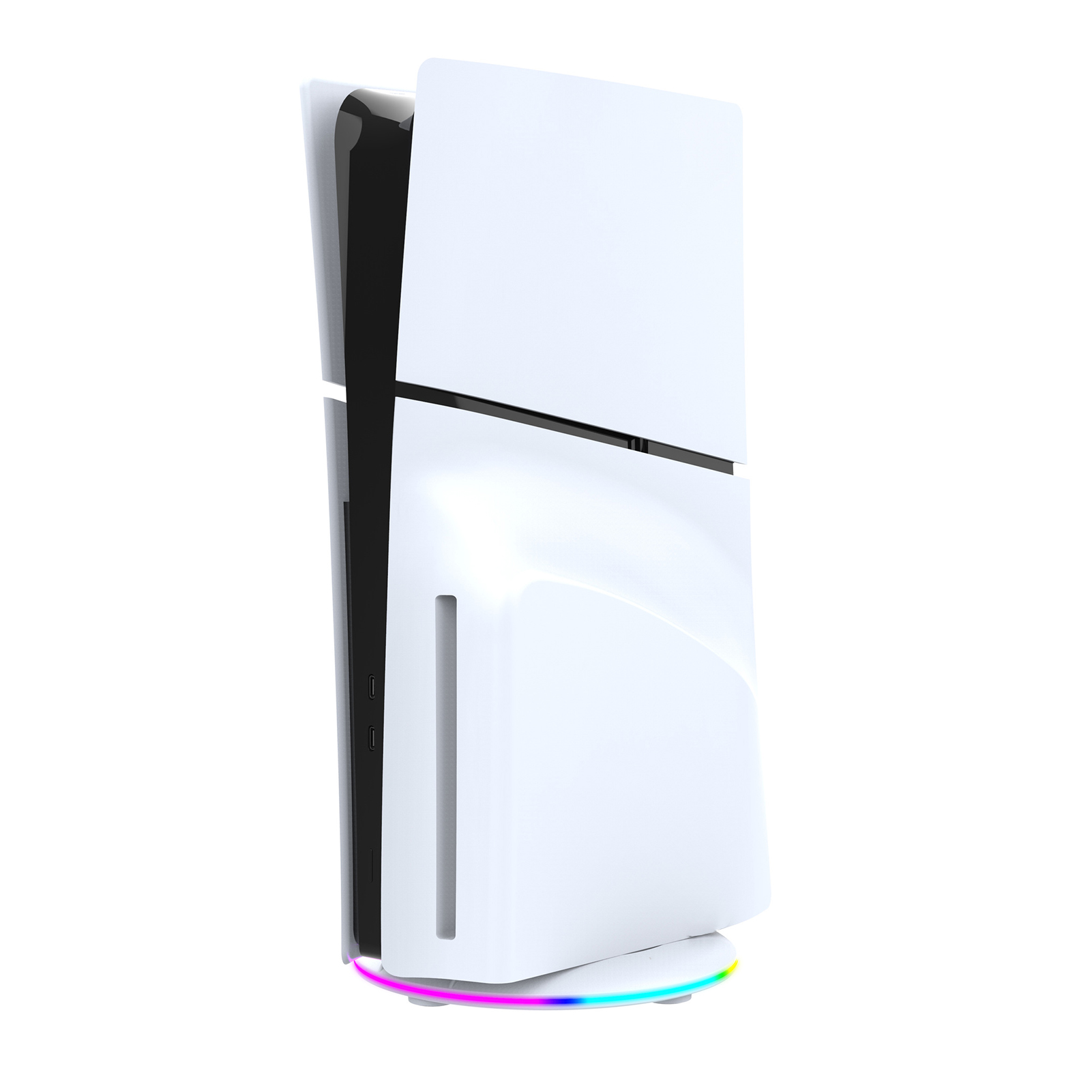 Gaming Console Vertical Stand Universal Design Vertical Stand Ps5 Slim Vertical Stand with Rgb Light Stable Base Stand for Gaming Console Easy Installation Universal Design