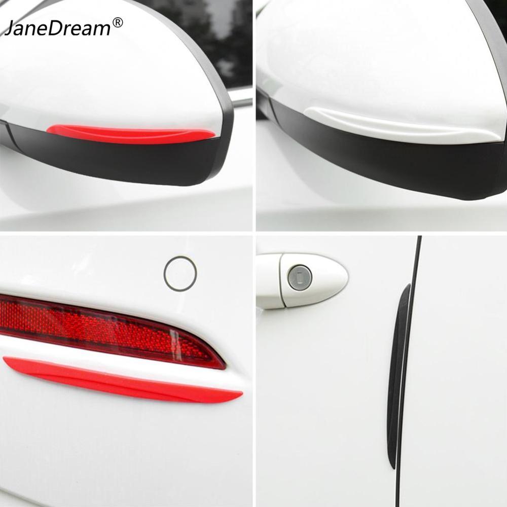 JaneDream 4Pcs Universal Car Door Edge Scrape Guard Bumper Guards Protector Rearview Mirror Protection Sticker Protective Strip BYD ATTO 3