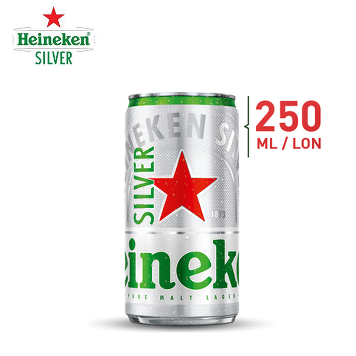 THÙNG 24 LON BIA HEINEKEN SILVER 250ML