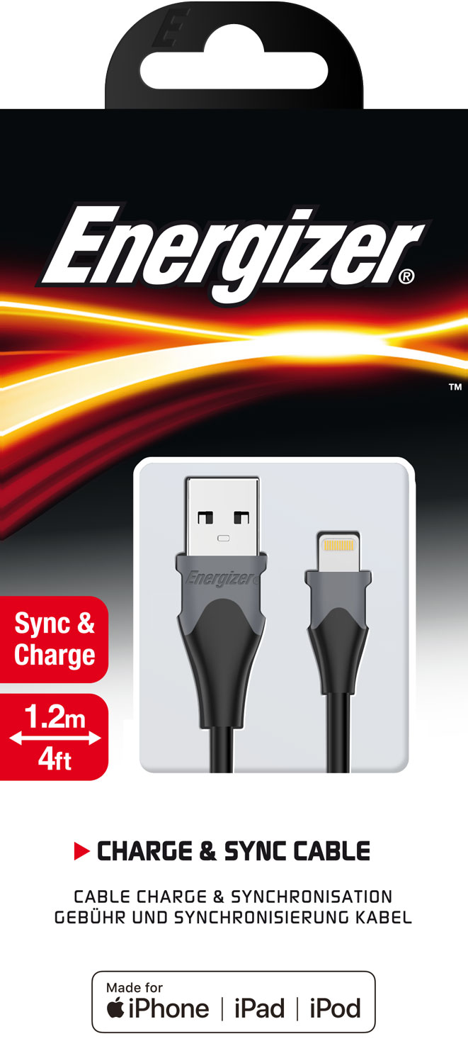 Energizer Lightning Cable Charge Sync Cable For iPhone iPad