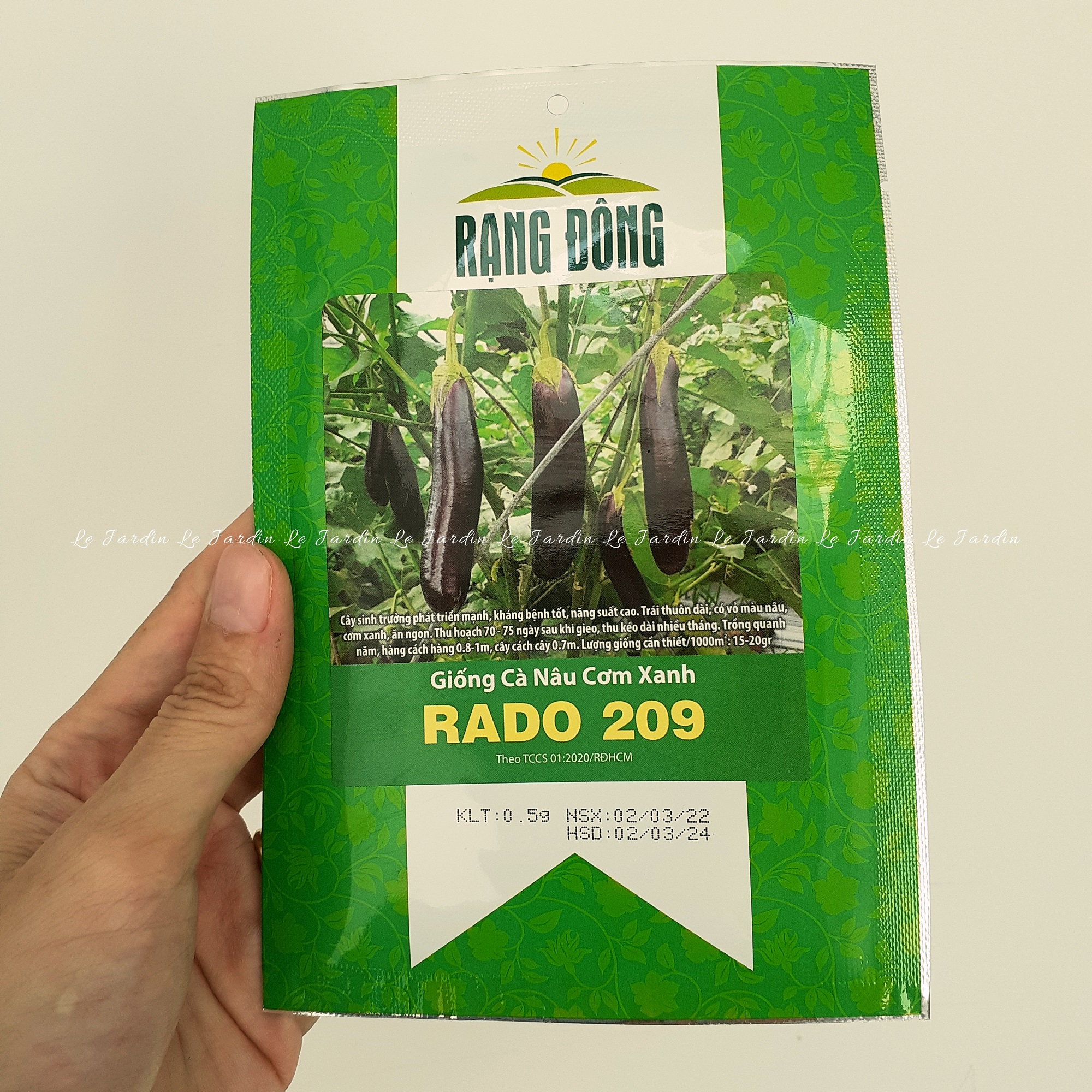 Hạt giống cà tím đen (cà nâu cơm xanh) Rado 209 gói 0,5gr - DỄ TRỒNG