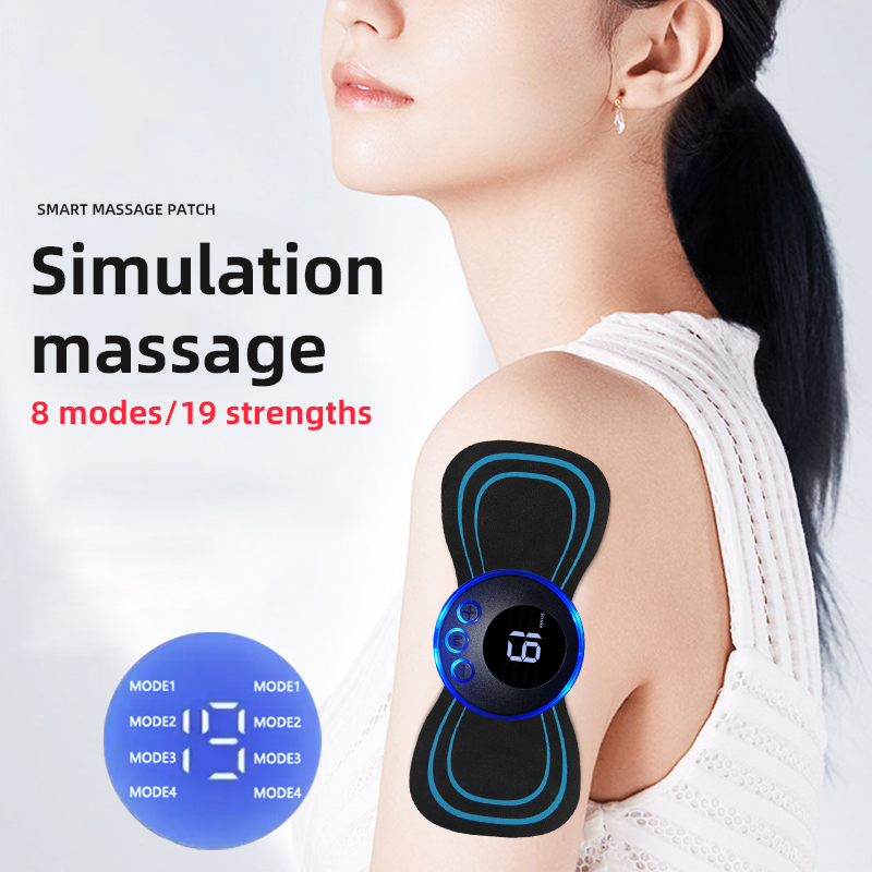 Lcd Neck HOT EMS Mini Electric Pulse Neck Masager LCD Display 8 Mode Cervical ...