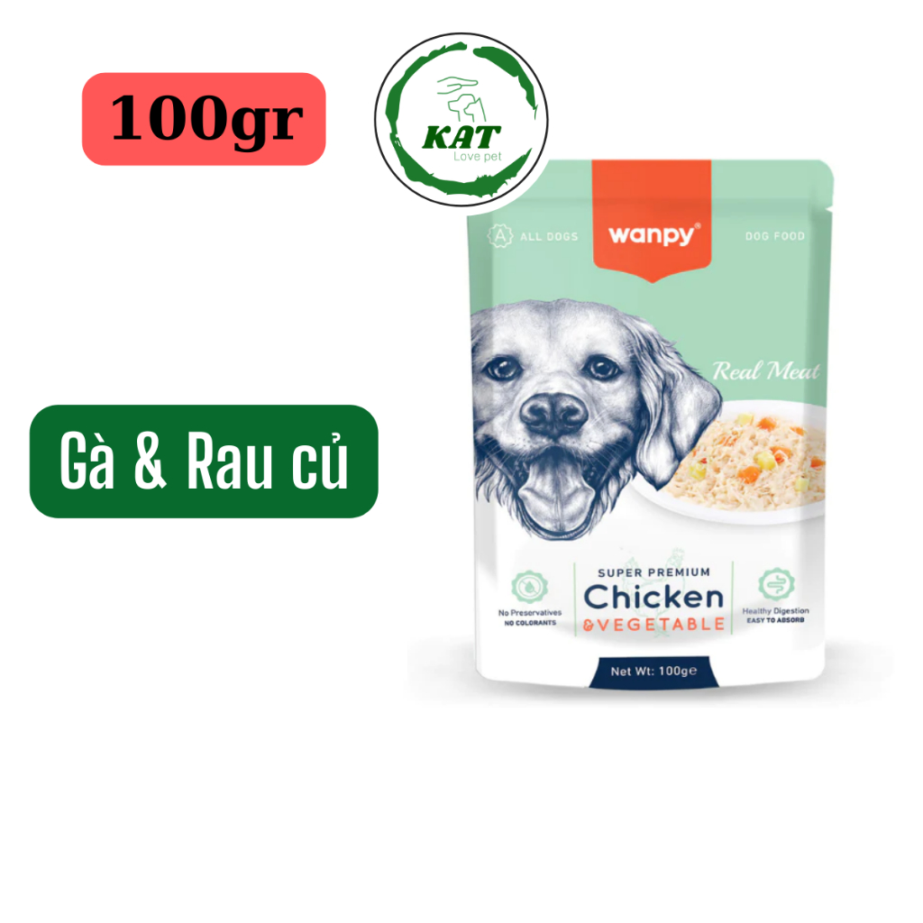 [85gr 100gr] Pate Wanpy Premium cho Chó Mèo - Gói 85g 100g - KAT Store