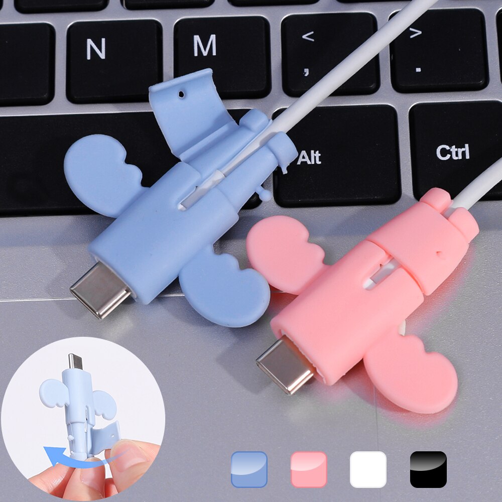 1/4 vỏ bảo vệ cáp sạc Silicon Phụ kiện điện thoại vạn năng Ốp bảo vệ cáp dữ liệu chống vỡ