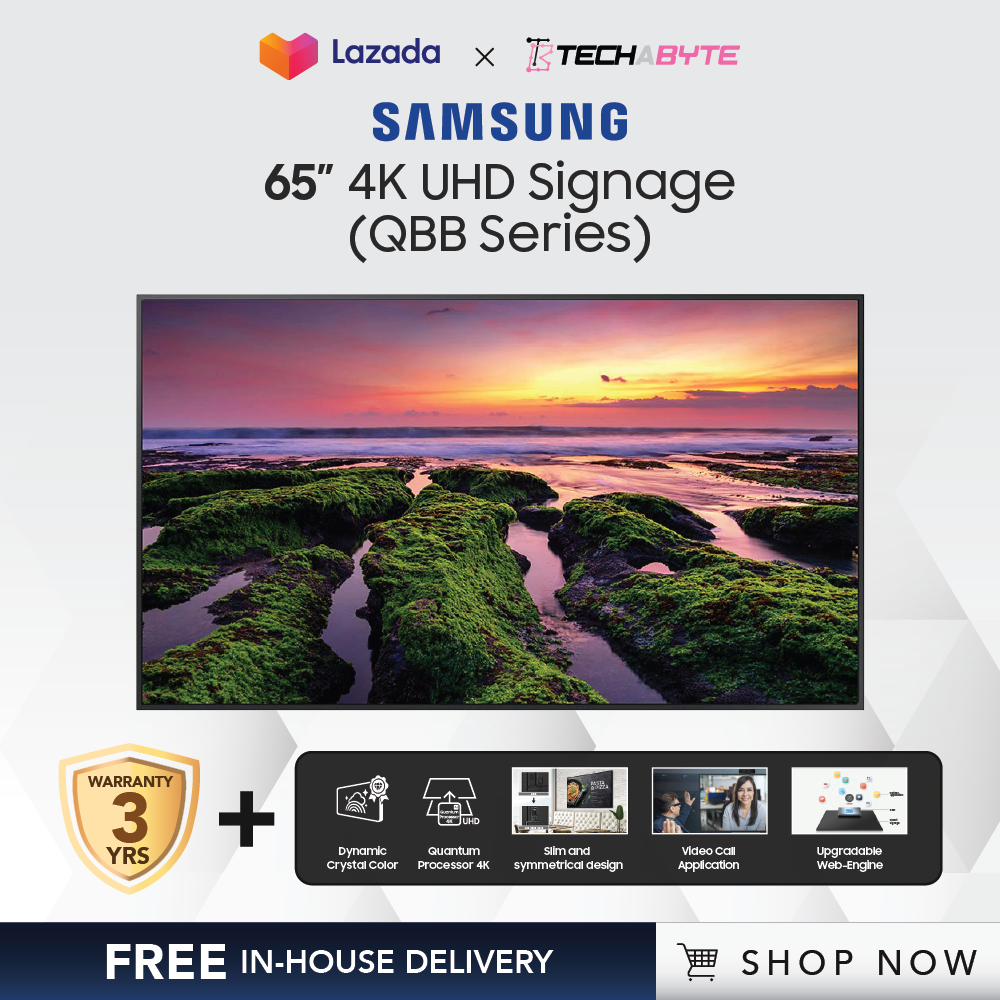 Samsung QB65B 65” UHD 4K Display (LH65QBBEBGCXXS) Lazada Singapore