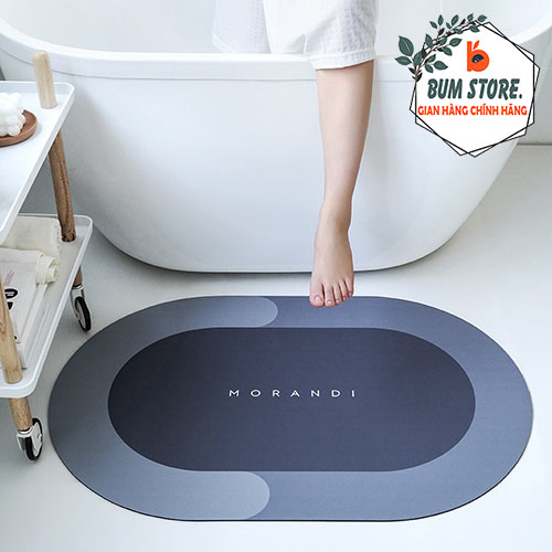 Thảm lau chân nhà tắm Silicon BATH MAT hút nước siêu thấm, Thảm chùi chân thấm nước chất liệu chống trượt cao cấp