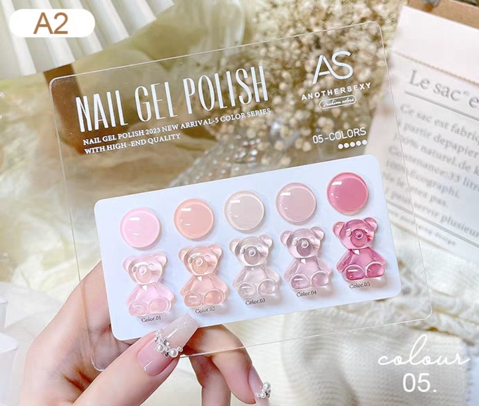 Set sơn as 5 màu a2 chai xanh cao cấp - sinailmi