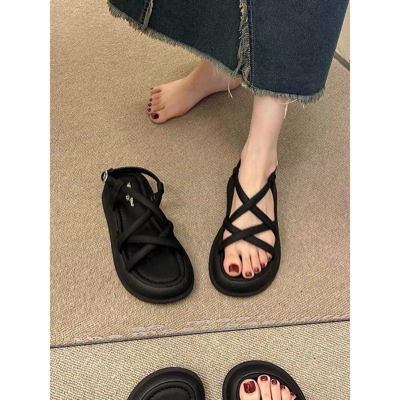 SANDAL NỮ DÂY ĐAN CHÉO MÃ B9 ĐẾ CAO SIÊU ÊM CHÂN