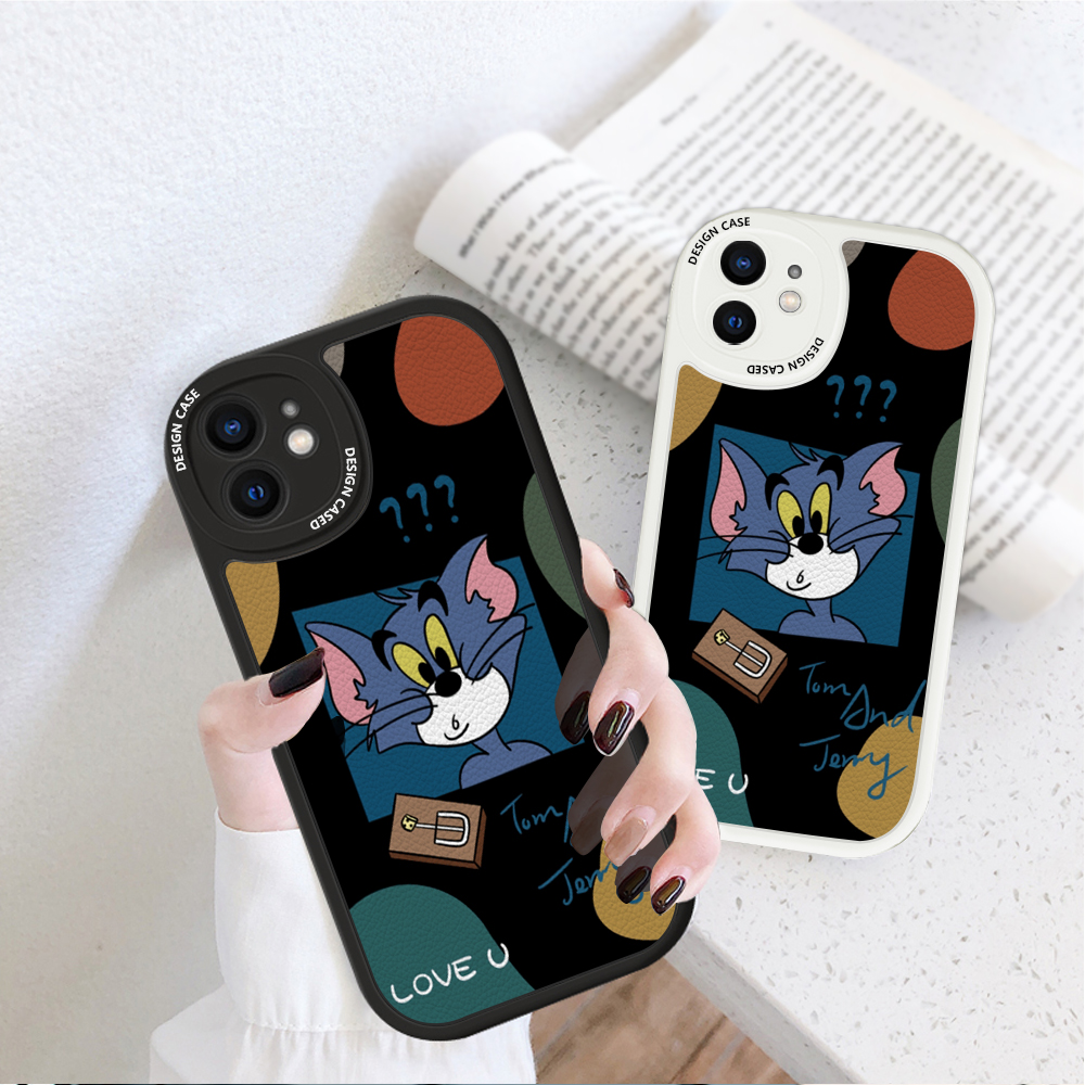 FINDWORLD%20for%20Samsung%20A35%205G%20A55%205G%20Back%20Cover%20Cartoon%20Tom%20Lambskin%20Texture%20Soft%20Silicone%20PU%20Leather%20Phone%20Case%20-%20Image%203