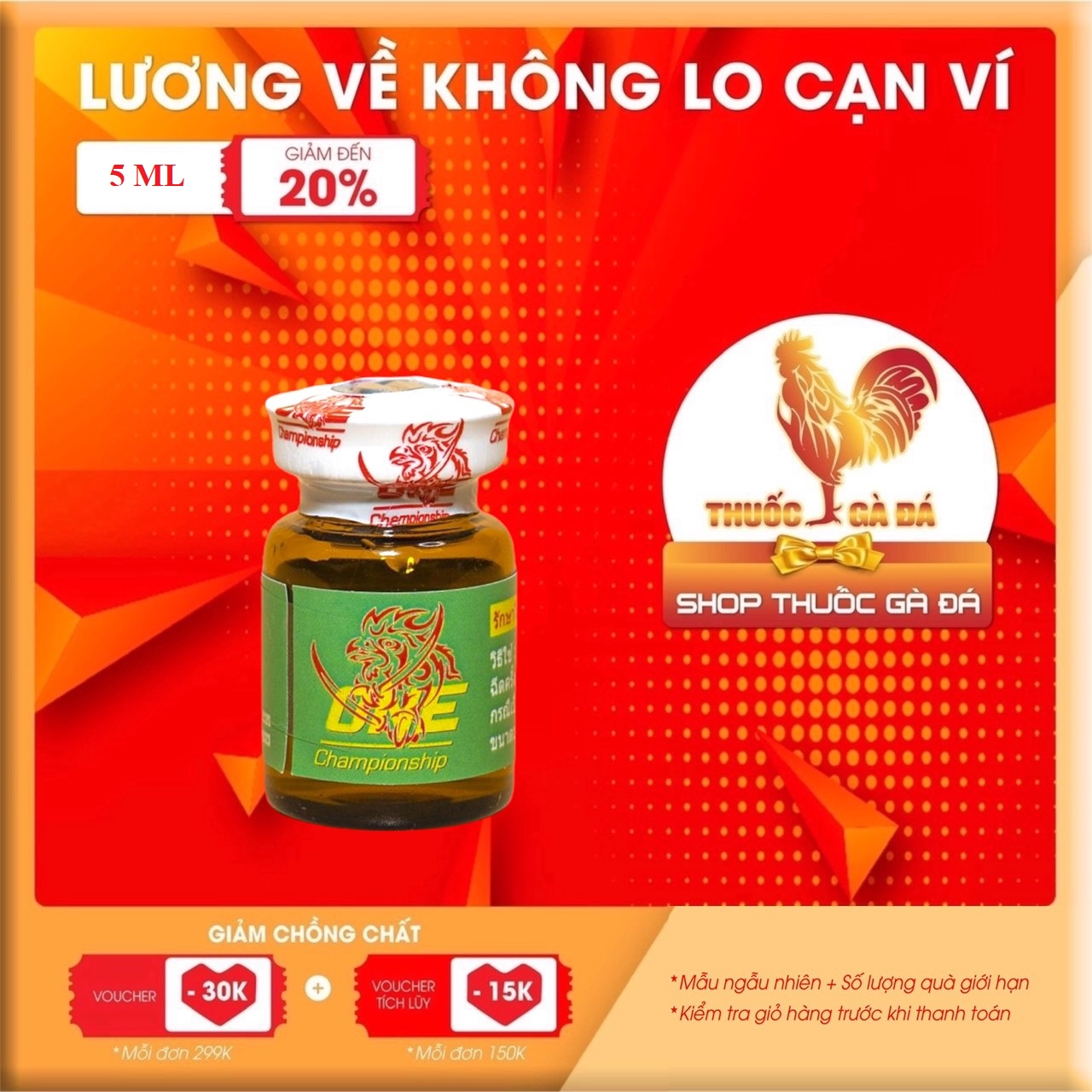 Thuoc tri gà té gió, bại liệt One Xanh, chai 5ml, nhập khẩu Thái Lan chính hãng + gà bị bại liệt, thuoc gà bị té gió, thuoc tri té gió cho gà, thuoc tri té gió