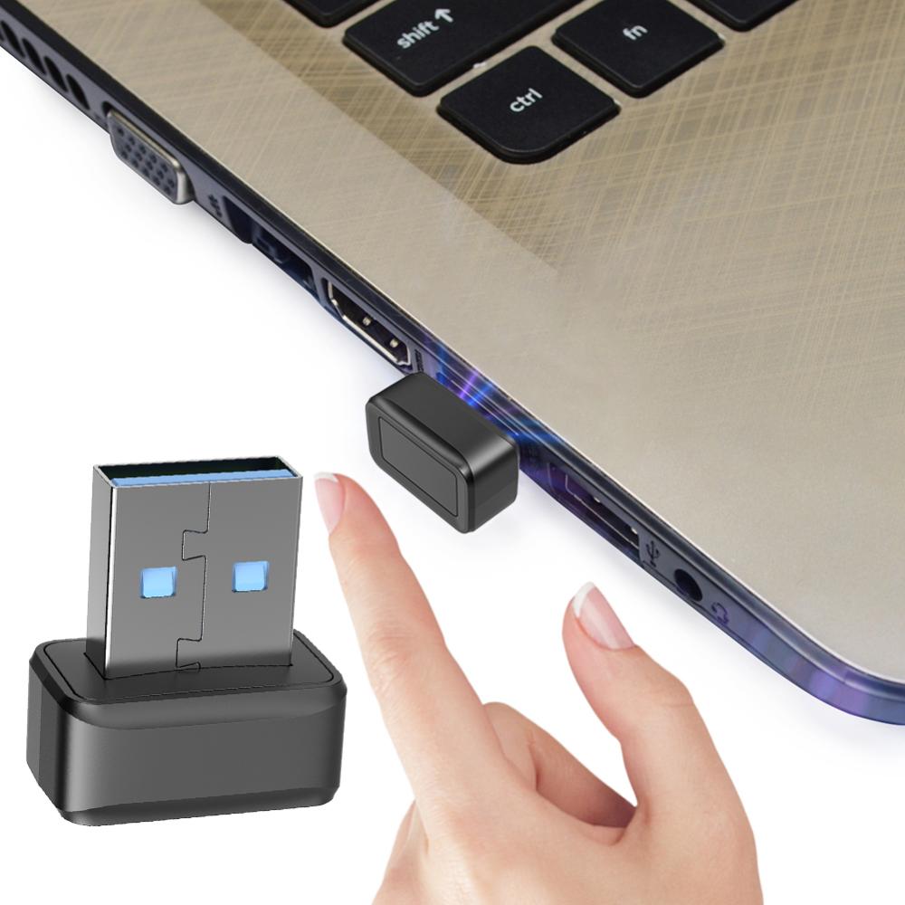 USB Fingerprint Key Reader FIDO U2F Biometric Mini Security Key Dongle Windows Hello Speedy Matching Security Key for PC